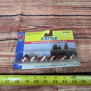 Life-Like Trains HO Scale Cattle – Hand Painted Farm Animals No. 1183 Sealed Vtg
